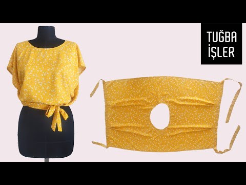 Видео: Как просто сшить рубашку без рукавов и сделать выкройку | Tuğba İşler