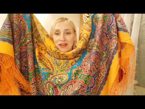 Видео: #ПавловопосадскиеПлатки Павловопосадские платки с примеркой.