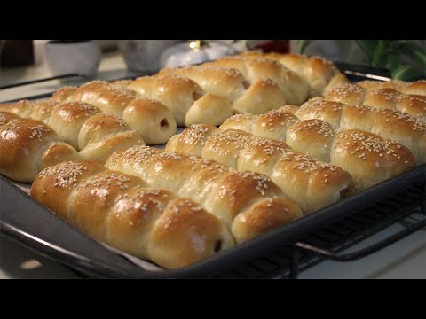 Видео: СОСИСКА В ТЕСТЕ♥️НЕЖНАЯ БУЛОЧКА как ПУХ и Сочная начика