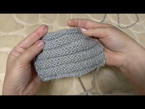 Видео: Двухсторонний узор спицами. Выпуклые полоски.