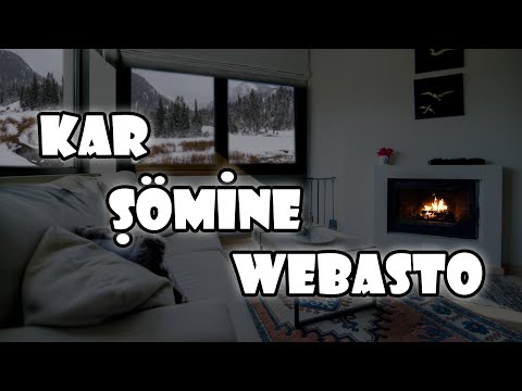 Видео: 1,5 часа метелица и звук обогревателя Webasto (бонус: камин)