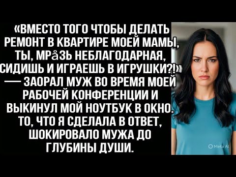 Видео: «Почему ты играешь, а не делаешь ремонт у мамы?!» — заорал муж и выбросил МОЙ рабочий ноутбук в окно