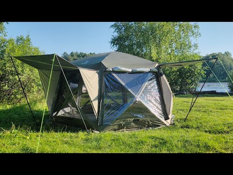 Видео: Обзор на Универсальную Палатка- Шатёр 3 сезона. Universal-Tent от RUSTRAIL
