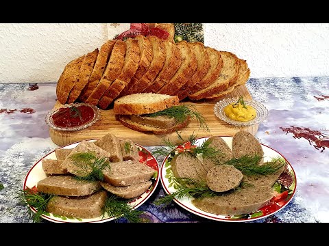 Видео: Холодец!Sülze!Ливерная колбаса!Память родного дома!