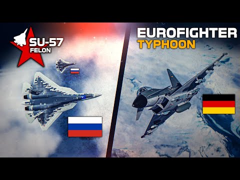 Видео: EF-2000 Eurofighter Typhoon против Su-57 Felon | Перехват Ту-22М | Цифровой боевой симулятор | DCS |
