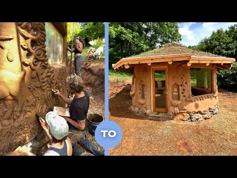 Видео: Как сделать глиняную штукатурку | COB HOUSE Часть 6