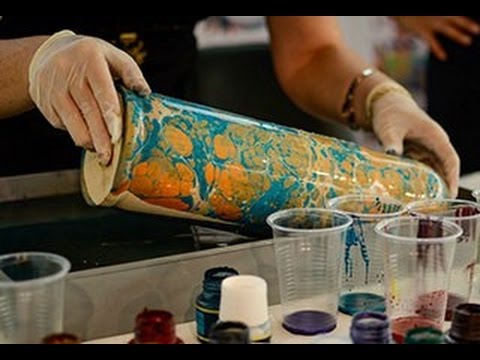 Видео: Эбру на стекле мастер-класс