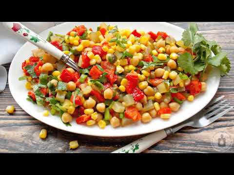 Видео: Цветен, питателен и многостранен! САЛАТА С ПЕЧЕНИ ЧУШКИ, МАРИНОВАНИ КРАСТАВИЦИ, ЦАРЕВИЦА И НАХУТ