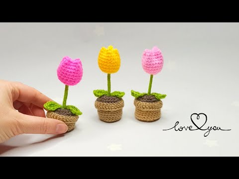 Видео: 🌷Супер идея 🌷 Как связать маленький цветочек тюльпан крючком амигуруми 🌷