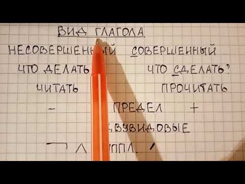 Видео: Вид глагола - что это такое, чем совершенный вид отличается от несовершенного