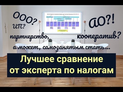 Видео: ИП, ООО, АО или кооператив? Что открыть в 2020, чтобы платить меньше налогов #БелыеНалоги2020