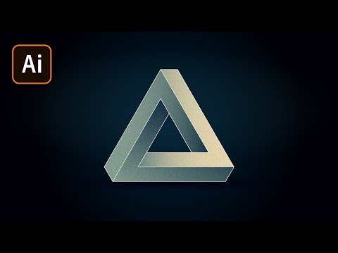 Видео: Невозможный треугольник в Adobe Illustrator/Penrose Triangle