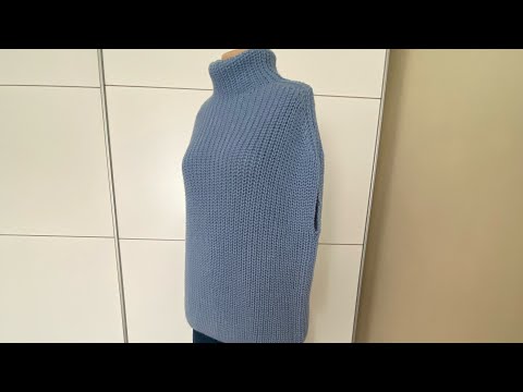 Видео: Вяжем жилет-кокон жемчужной резинкой на в/м 3 класс