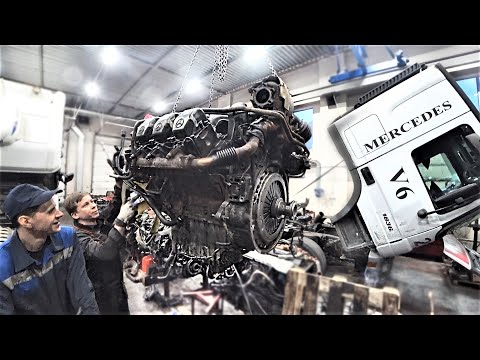 Видео: MERCEDES OM501 V6 1,7 млн км - капитальный ремонт мотора / СБОРКА / Mercedes Actros. Ремонт моторов