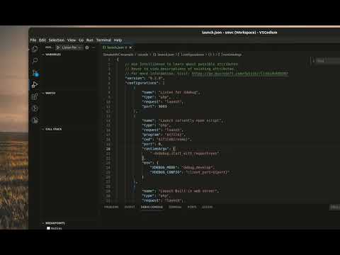 Видео: vscode vscodium launch.json Как добавить Ланч.json для языка программирования (напр. PHP)