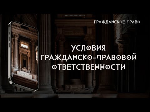 Видео: Условия  гражданско-правовой ответственности