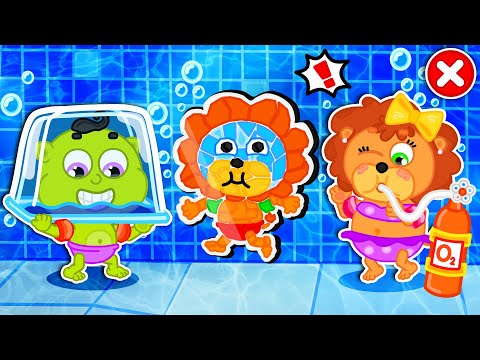 Видео: Маша и Леопольд. Мозаика в бассейне - Серии для всей семьи - Lion Family на русском - Мультик
