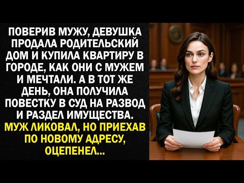 Видео: Поверив мужу, девушка продала РОДИТЕЛЬСКИЙ ДОМ и купила КВАРТИРУ В ГОРОДЕ, как они с мужем мечтали..