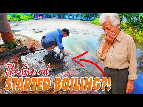 Видео: Просто работа… И тут земля закипела – хлынула грязная вода!