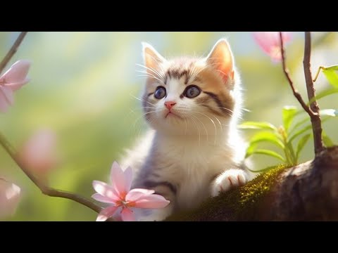 Видео: Непрерывное воспроизведение музыки для снятия стресса у кошки - расслабляющая, любимая музыка кош...