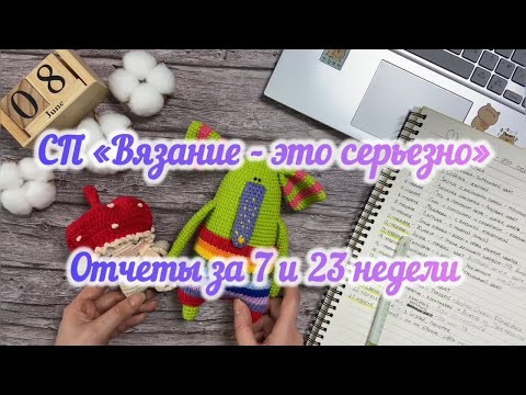 Видео: Отчеты за 23 и 7 недели.🍄🐘 СП "Вязание-это серьезно" #вязаниеэтосерьезно