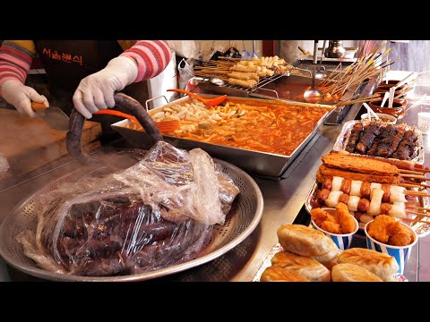 Видео: Это Мекка корейских токбокки !! Покупатели выстраиваются в очередь с утра. / Korean Street food