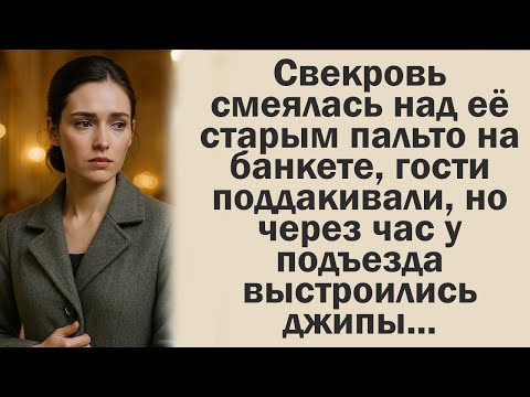 Видео: Свекровь смеялась над её старым пальто на банкете, гости поддакивали, но через час выстроились джипы