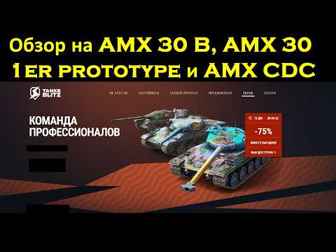 Видео: Обзор на AMX 30 B, AMX 30 1er prototype и AMX CDC - Интересные СТ в продаже #tanksblitz |#wotblitz