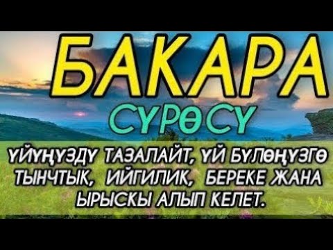 Видео: БАКАРА СҮРӨСҮ! ҮЙҮҢҮЗДҮ ЖИН ШАЙТАНДАН ТАЗАЛАЙТ. ҮЙ БҮЛӨГҮЗГӨ ТЫНЧТЫК, БЕРЕКЕ, ЫРЫСКЫ, АЛЫП КЕЛЕТ.