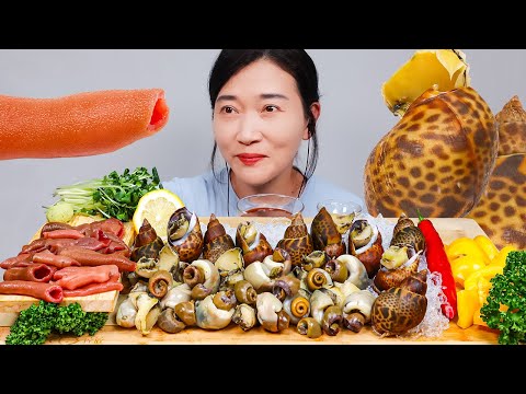 Видео: Тушеные морские улитки и червь-ложка АСМР МУКБАНГ EATING SOUNDS