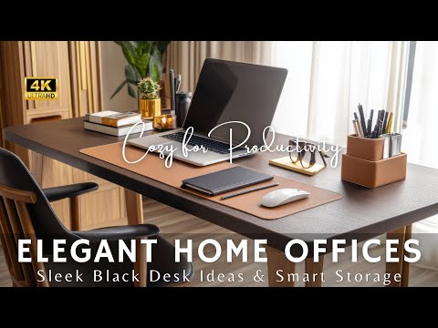 Видео: Элегантные домашние офисы 2025: идеи элегантных чёрных столов и продуманное хранение для современ...