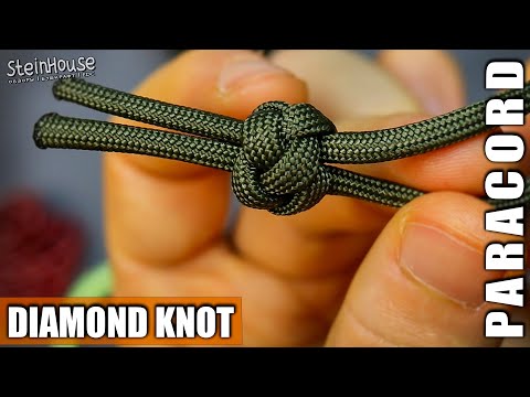 Видео: Как сплести Бриллиантовый узел из паракорда - Diamond Knot. Красивый узел для темляка или браслета