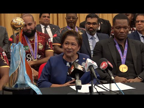 Видео: Премьер-министр Камла Персад Биссессар встречается со спортсменами