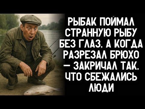 Видео: Рыбак поймал странную рыбу без глаз, а когда разрезал брюхо — закричал так, что сбежались люди