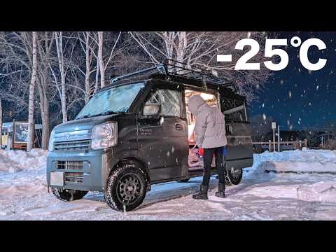 Видео: -25°C Приключения! Исследуем самый холодный город Японии в крошечном самодельном кемпере