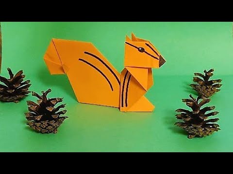 Видео: ОРИГАМИ БЕЛКА ИЗ БУМАГИ / ОРИГАМИ ЖИВОТНЫЕ ИЗ БУМАГИ / ORIGAMI SQUIRREL
