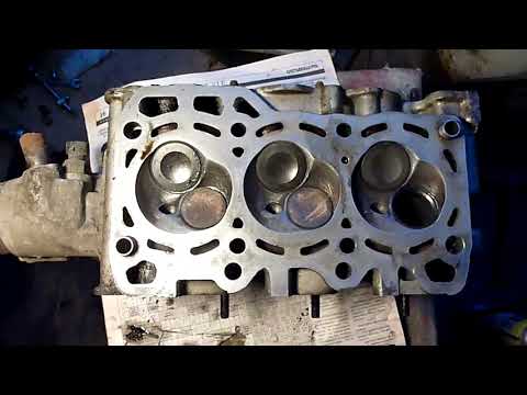 Видео: Дэу матиз, ГБЦ, притирка клапанов, МСК и прочее, без спец инструмента...3#