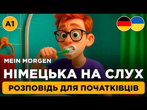 Видео: Mein Morgen 🎧 Проста розповідь німецькою для початківців (A1) || Слухай і розумій!