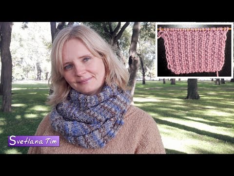 Видео: Как связать Шарф Снуд спицами # 540 Как рассчитать петли.