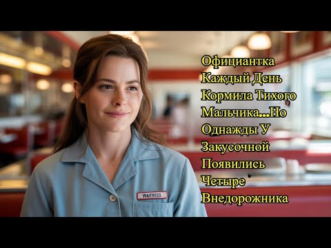 Видео: Официантка Каждый День Кормила Тихого Мальчика…Но Однажды У Закусочной Появились Четыре Внедорожника
