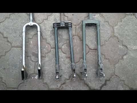 Видео: Сравнение передних вилок мотовелосипеда "В-902"