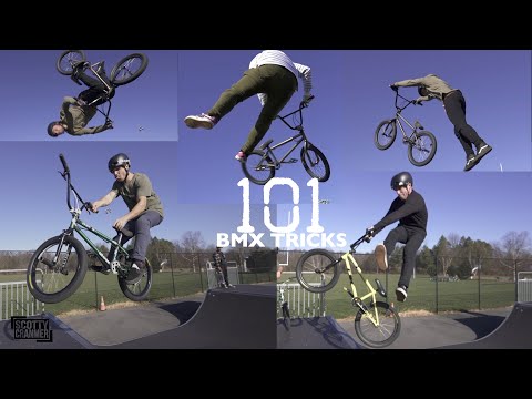 Видео: 101 трюк на BMX: от простых до сложных!