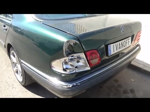 Видео: Mercedes W210 Кузовные работы, частичная замена заднего крыла.