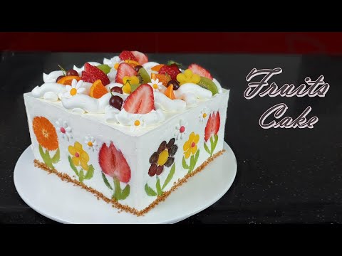 Видео: Как приготовить фруктовый торт с кремом / Рецепт Soft & Moist Cake