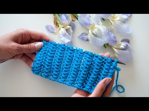 Видео: АЖУРНЫЕ УЗОРЫ СПИЦАМИ | Простой узор в 1 ряд