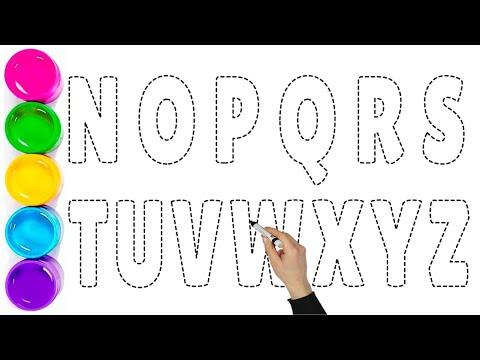 Видео: Давайте научимся рисовать и раскрашивать NOPQRSTUVWXYZ для детей