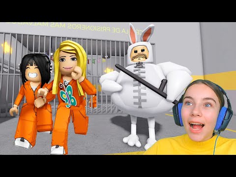 Видео: ПОБЕГ ОТ БАРРИ С АЛЁНОЙ в ROBLOX!