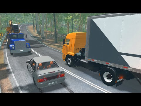 Видео: НЕУДАЧНЫЙ ОБГОН! НЕ УСПЕЛ УВЕРНУТЬСЯ ОТ ФУРЫ НА ВСТРЕЧКЕ | BeamNG.drive