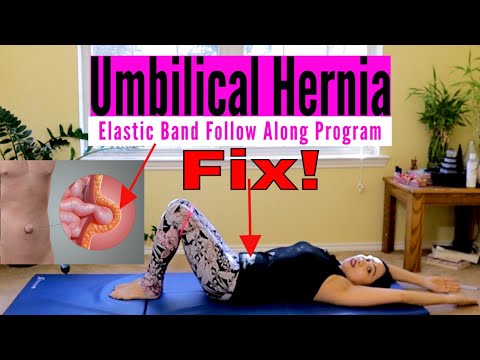 Видео: Устранение пупочной грыжи с помощью эластичного эспандера для пилатеса. Программа упражнений.