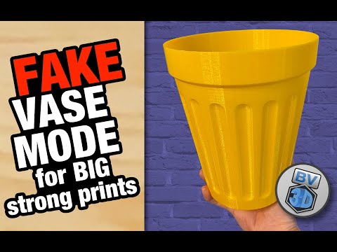 Видео: Используйте режим FAKE Vase Mode, когда делаете БОЛЬШИЕ отпечатки в режиме Spiral Vase Mode!